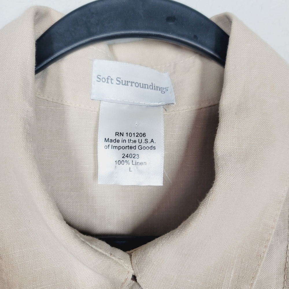 Soft Surroundings 100% Linen Button Down - image 6